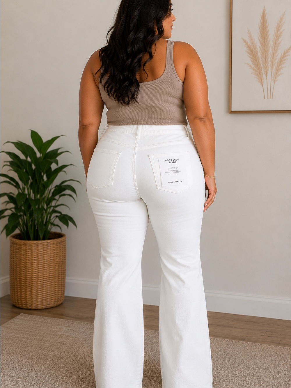 Good American White High-Rise Wide-Leg Jeans - Picture 2 of 10